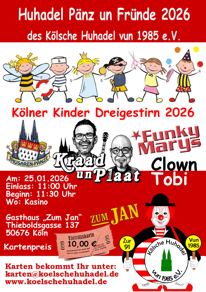 Kindersitzung „Huhadel Pänz un Fründe“